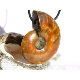 Ammonit XXXL Schmuckstein gebohrt (ganz - irisierend) - Sonderqualität - ca. 5 cm x 3,9 cm x 1,4 cm