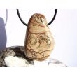 Landschaftsjaspis XXL Trommelstein gebohrt - Sonderqualität - ca. 4,9 cm x 3,1 cm x 1,5 cm