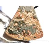 Ozeanachat XXL Schmuckstein Cabochon / Scheibenstein gebohrt (Ozeanchalcedon / Ozeanjaspis) - Sonderqualität - ca. 4,6 cm x 3,9 cm x 0,9 cm