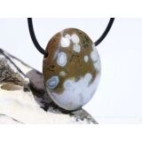Ozeanachat Schmuckstein Cabochon gebohrt (Ozeanchalcedon...