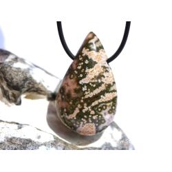 Ozeanachat XXL Schmuckstein gebohrt (Ozeanchalcedon / Ozeanjaspis) - Sonderqualit&auml;t - ca. 4,2 cm x 2,5 cm x 1,7 cm