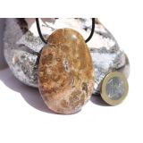 Ozeanachat XXXL Trommelstein gebohrt (Ozeanchalcedon /...