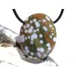Ozeanachat Schmuckstein Cabochon gebohrt (Ozeanchalcedon / Ozeanjaspis) - Sonderqualität - ca. 3,3 cm x 2,7 cm x 1,2 cm
