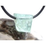 Aquamarin aquablau natur (Beryll) Kristallstab / Schmuckstein gebohrt - AA-Sonderqualität - Rarität - Handarbeit - ca. 1,4 cm x 1,4 cm x 1,4 cm