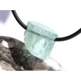 Aquamarin aquablau natur (Beryll) Kristallstab / Schmuckstein gebohrt - AA-Sonderqualität - Rarität - Handarbeit - ca. 1,4 cm x 1,4 cm x 1,4 cm