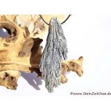 Disthen schwarz "radialstrahlig" XXXL Stufe / Rohstein gebohrt (Cyanit / Kyanit) - Rarität - Sonderqualität - ca. 10,3 cm x 3,7 cm x 1,6 cm (GKS)