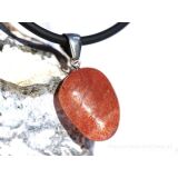 Sonnenstein Trommelstein / Schmuckstein Anh&auml;nger Silber&ouml;se - AA-Sonderqualit&auml;t - ca. 3,5 cm x 1,9 cm x 0,9 cm