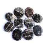 Mondstein schwarz (Feldspat) XXL Scheibensteine -...