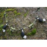 Peridotsplitter-Lava-Crimp-Halskette 925iger Silber in...