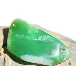 Chrysopras XL Trommelstein - Sonderqualität - ca. 3,6 cm x 2,1 cm x 0,9 cm (Fairer Handel / GKS)