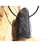 Honduras-Opal (Blackopal) XXL Trommelstein gebohrt -...