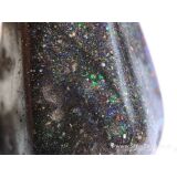 Honduras-Opal (Blackopal) XXL Trommelstein gebohrt - Sonderqualit&auml;t - Rarit&auml;t - ca. 4,4 cm x 2,7 cm x 1,5 cm (Fairer Handel / GKS)