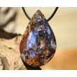 Boulderopal (Edelopal) XXL Schmuckstein gebohrt - Rarität - Sonderqualität - Handarbeit - ca. 4,4 cm x 3,3 cm x 1,6 cm (GKS)