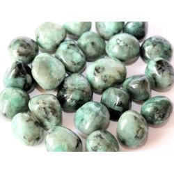 Smaragd Trommelsteine (Beryll) - Rarität - ca. 2 - 2,5 cm / ca. 10 - 12 g/St