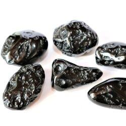 Tektit Trommelsteine - Sonderqualität - ca. 3 - 3,7 cm / ca. 15 - 19 g/St