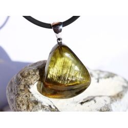 Turmalin grün (Verdelith) XL Schmuckstein Cabochon Anhänger Silberöse - AAA-Sonderqualität - Rarität - Handarbeit - ca. 4,7 cm x 3,5 cm x 1 cm