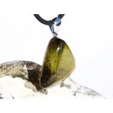 Turmalin grün (Verdelith) XL Schmuckstein Cabochon Anhänger Silberöse - AAA-Sonderqualität - Rarität - Handarbeit - ca. 4,7 cm x 3,5 cm x 1 cm