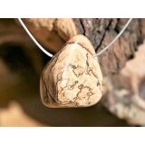 Landschaftsjaspis Trommelstein gebohrt - Sonderqualit&auml;t - ca. 3 cm x 2,5 cm x 1,5 cm (GKS)