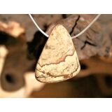 Landschaftsjaspis Trommelstein gebohrt -...