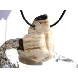 Opalholz / Holzopal / versteinertes Holz opalisiert XXL Trommelstein gebohrt - Sonderqualit&auml;t - ca. 4,6 cm x 3 cm x 1,5 cm