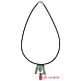 Kautschukband / Kautschuk-Reifen 925iger Silberverschluss...