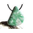 Jadeit (Jade / Burmajade) grün XXL Schmuckstein / Trommelstein gebohrt - Sonderqualität - Handarbeit - ca. 4,3 cm x 3,7 cm x 1,3 cm