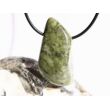 Schneeflockenepidot (Epidot-Feldspat) XXL Trommelstein / Schmuckstein gebohrt - Sonderqualität - ca. 4,2 cm x 2,3 cm x 1,5 cm (GKS)