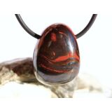 Tigereisen Trommelstein gebohrt - sch&ouml;ne Qualit&auml;t - ca. 2,5 cm x 1,9 cm x 1,2 cm