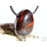 Tigereisen Trommelstein gebohrt - sch&ouml;ne Qualit&auml;t - ca. 2,5 cm x 1,9 cm x 1,2 cm