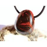 Tigereisen Trommelstein gebohrt - sch&ouml;ne Qualit&auml;t - ca. 2,5 cm x 1,9 cm x 1,2 cm