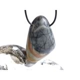 Picasso-Marmor XXXL Trommelstein gebohrt -...