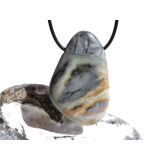 Picasso-Marmor XXXL Trommelstein gebohrt - AA-Sonderqualit&auml;t - ca. 5,1 cm x 3,3 cm x 1,5 cm