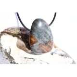 Picasso-Marmor XL Trommelstein gebohrt -...