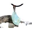 Andenopal hellblau (Chrysopal) Trommelstein Anhänger Silberöse Schmuckdose - Rarität - AA-Sonderqualität - ca. 3,1 cm x 1,5 cm x 1,2 cm