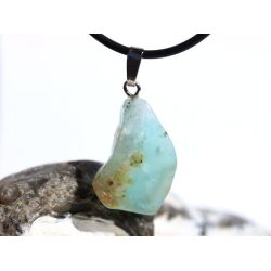 Andenopal hellblau (Chrysopal) Trommelstein Anhänger Silberöse Schmuckdose - Rarität - AA-Sonderqualität - ca. 3,5 cm x 1,6 cm x 1,1 cm