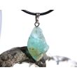 Andenopal hellblau (Chrysopal) Trommelstein Anhänger Silberöse Schmuckdose - Rarität - AA-Sonderqualität - ca. 3,5 cm x 1,6 cm x 1,1 cm