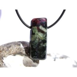 Eudialyt XL Stab-Schmuckstein / Scheibenstein gebohrt - Sonderqualität - Rarität - Handarbeit - ca. 3,4 cm x 1,4 cm x 0,9 cm
