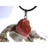 Mondolith (Eisenkiesel-Chalcedon) Trommelstein Anhänger Silberöse - Rarität - Sonderqualität - ca. 3,2 cm x 1,6 cm x 1,4 cm