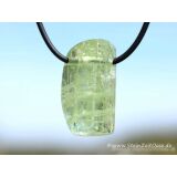 Heliodor (Beryll) "Regenbogenkristall" Schmuckstein / Kristallstab gebohrt - AAA-Sonderqualität - Rarität - Handarbeit - ca. 3,2 cm x 1,8 cm x 1,4 cm