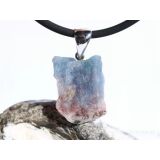 Turmalin Paraiba Rohsteinform Anhänger Silberöse - Sonderqualität - Rarität - ca. 3,4 cm x 1,8 cm x 1,1 cm