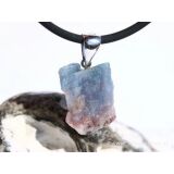 Turmalin Paraiba Rohsteinform Anhänger Silberöse - Sonderqualität - Rarität - ca. 3,4 cm x 1,8 cm x 1,1 cm