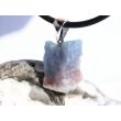 Turmalin Paraiba Rohsteinform Anhänger Silberöse - Sonderqualität - Rarität - ca. 3,4 cm x 1,8 cm x 1,1 cm