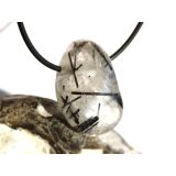 Turmalinquarz "Regenbogenkristall" Schmuckstein / Trommelstein gebohrt - Sonderqualität - ca. 3,2 cm x 2,1 cm x 1,6 cm