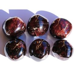 Granat rot Almandin "Schimmer" Trommelsteine - Sonderqualit&auml;t - ca. 2,2 cm / ca. 13 g/St