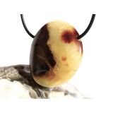 Septarie XL Schmuckstein Cabochon / Trommelstein gebohrt - Sonderqualität - ca. 3,8 cm x 3,1 cm x 1,1 cm