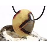 Septarie XL Schmuckstein Cabochon / Trommelstein gebohrt - Sonderqualität - ca. 3,8 cm x 3,1 cm x 1,1 cm