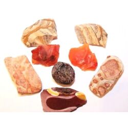 Wassersteine-Set "Durchhaltevermögen und Lebensfreude" - Rarität - Wassersteine-Sonderqualität - ca. 100 g im Natur-Baumwollbeutel (GKS)
