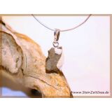 Staurolith (Kreuzstein) Rohstein / Schmuckstein Anänger Silberöse Schmuckdose - Rarität - Sonderqualität - ca. 2,6 cm x 1 cm x 0,7 cm (GKS)