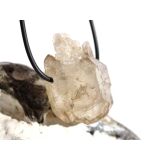 Rauchquarz hell "Skelettquarz / Elestial" XL Natur-Kristall-Doppelender gebohrt - Rarität - Sonderqualität - ca. 3,8 cm x 2,6 cm x 2,1 cm