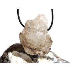 Rauchquarz hell "Skelettquarz / Elestial" XXL Natur-Kristallstufe Doppelender gebohrt - Rarität - Sonderqualität - ca. 4,6 cm x 3,8 cm x 1,9 cm